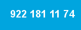 922 181 11 74 922 181 11 74